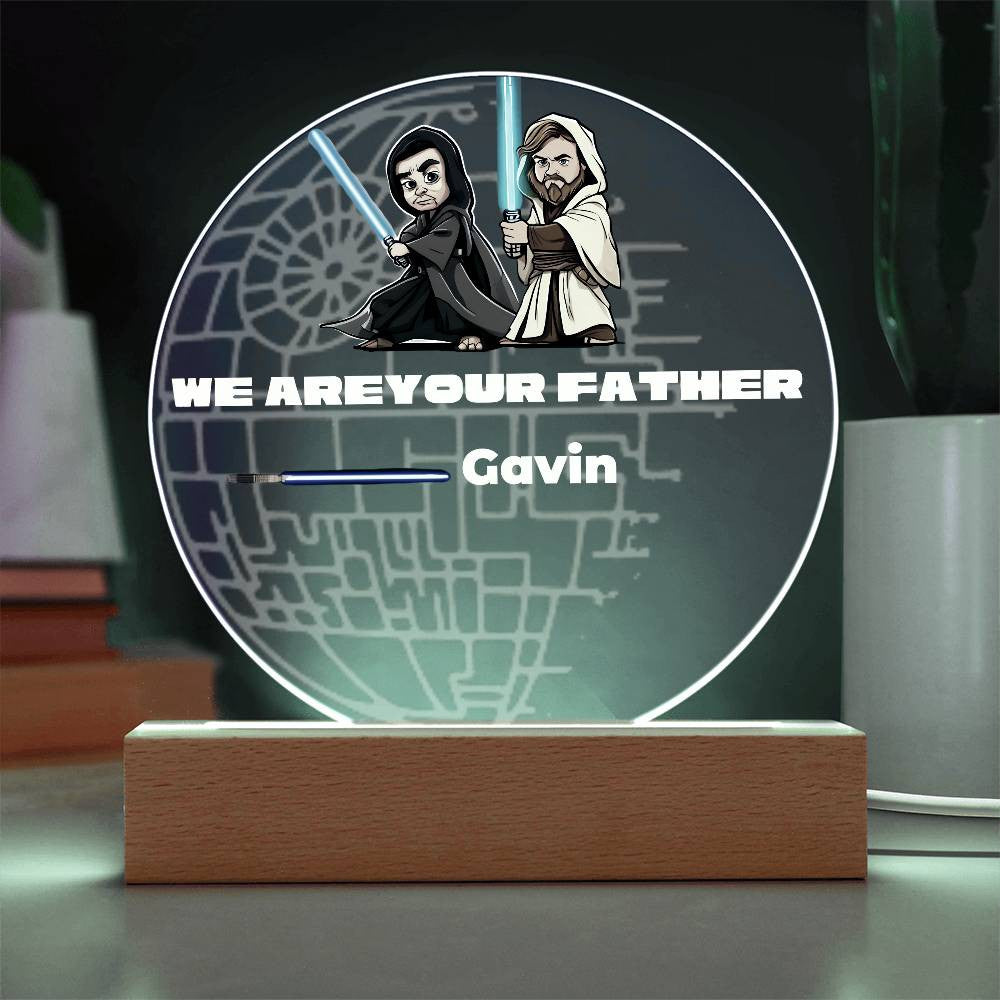 Personalized PRIDE Jedi Acrylic Plaque with LED option