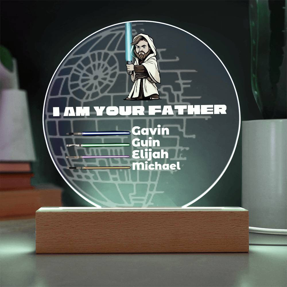 Personalized Jedi Acrylic Plaque with LED option