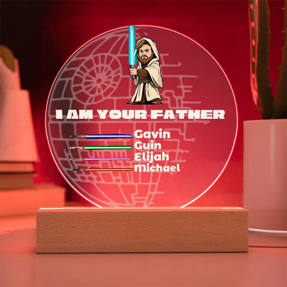 Personalized Jedi Acrylic Plaque with LED option