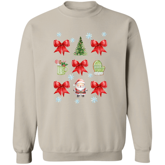 Christmas Bows | Unisex Crewneck Pullover Sweatshirt