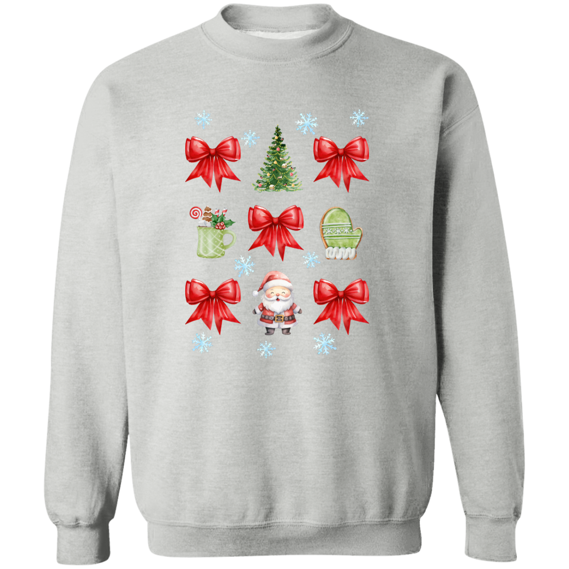 Christmas Bows | Unisex Crewneck Pullover Sweatshirt