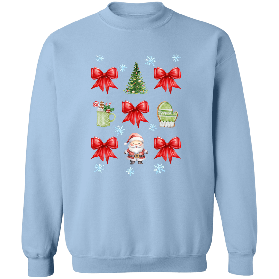 Christmas Bows | Unisex Crewneck Pullover Sweatshirt