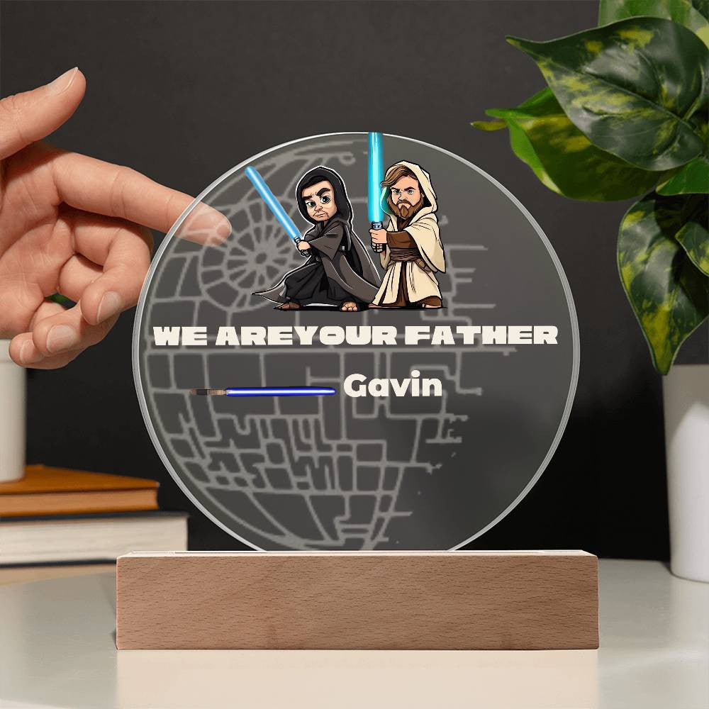 Personalized PRIDE Jedi Acrylic Plaque with LED option