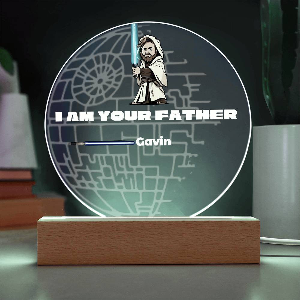 Personalized Jedi Acrylic Plaque with LED option