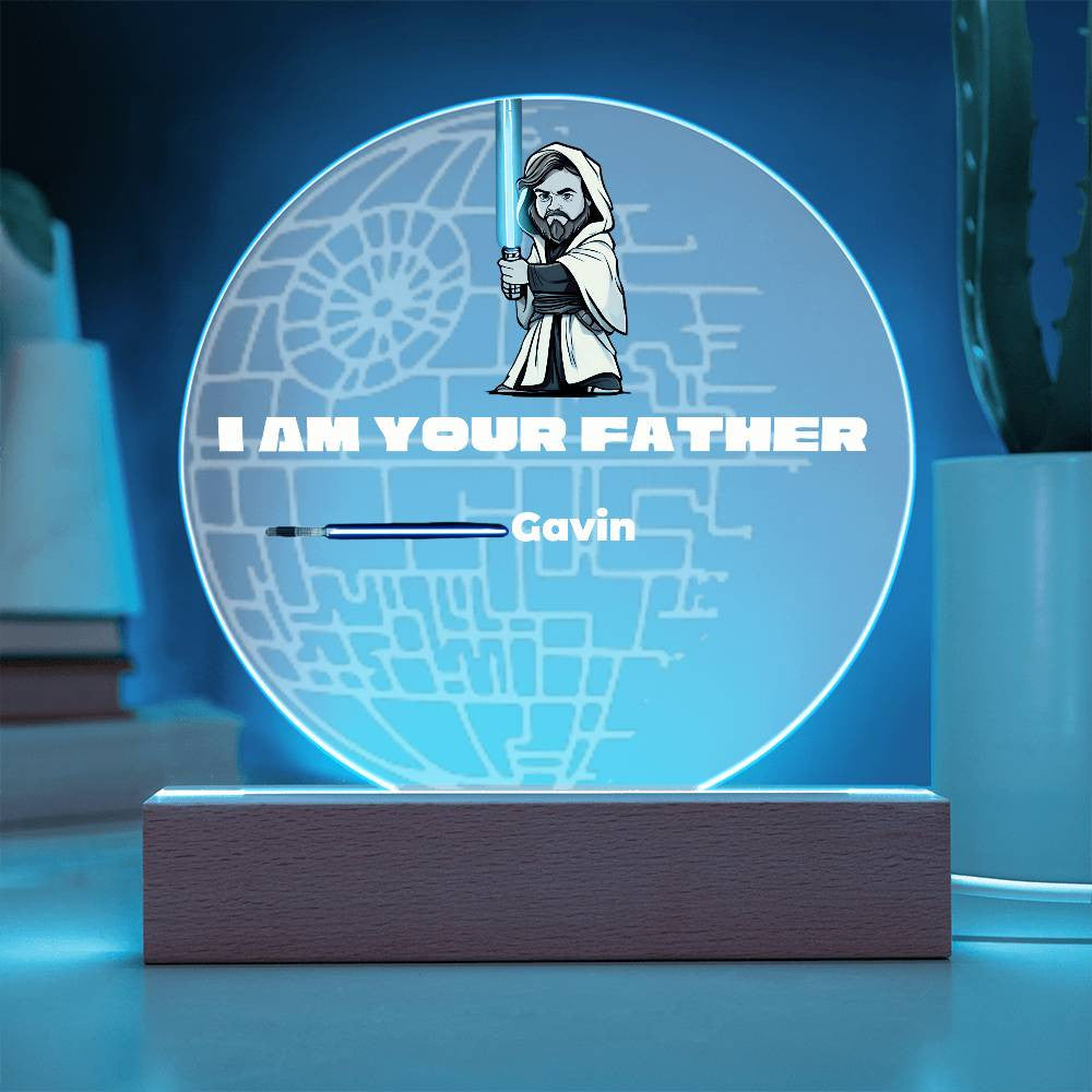 Personalized Jedi Acrylic Plaque with LED option