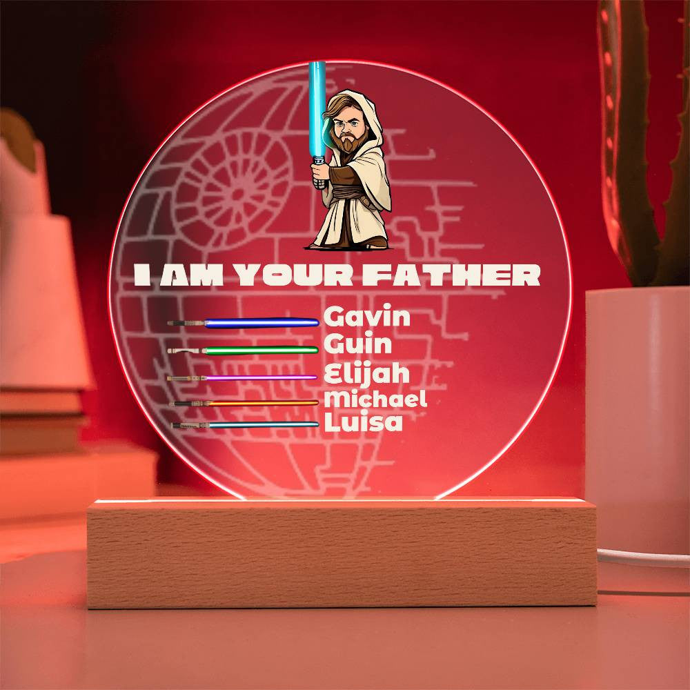 Personalized Jedi Acrylic Plaque with LED option