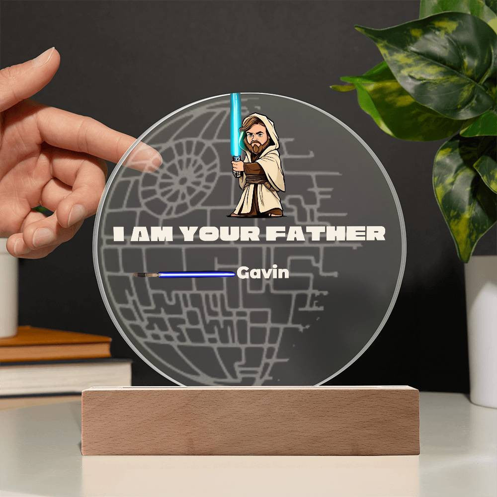 Personalized Jedi Acrylic Plaque with LED option